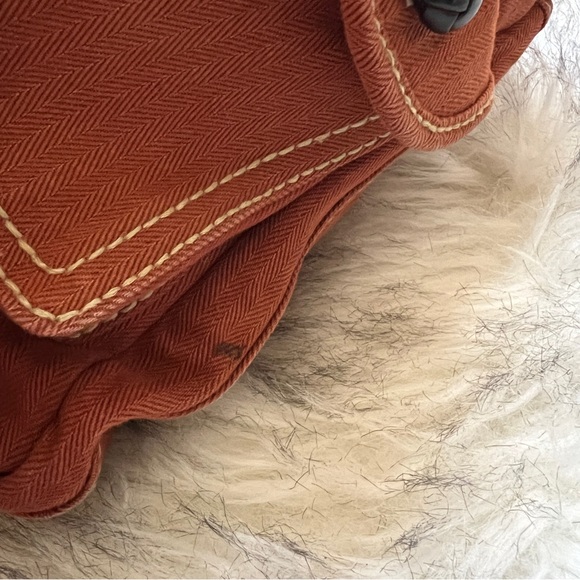 Fossil Canvas Brown Crossbody Shoulder Messenger Bag - Picture 14 of 14